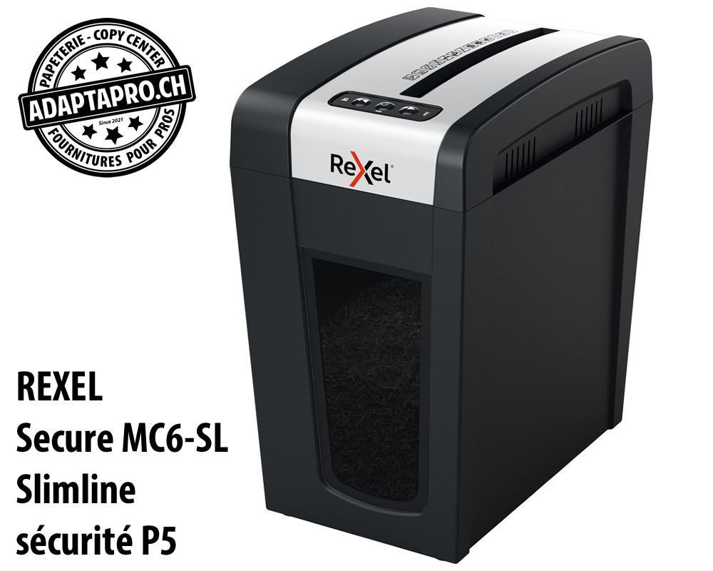 Rexel - REX-2020133EU - Destructeur de documents REXEL® Secure MC6-SL Slimline - sécurité P5