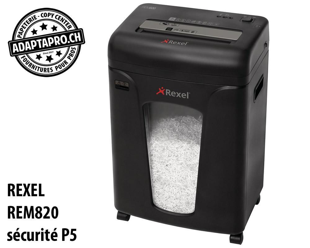 Rexel - REX-2104010CH - Destructeur de documents REXEL® REM820 - sécurité P5