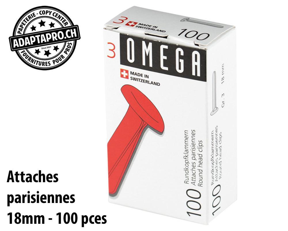 Omega - OMG-1340203.92 - Attaches parisiennes OMEGA - aluminium - 18mm - 100 pièces