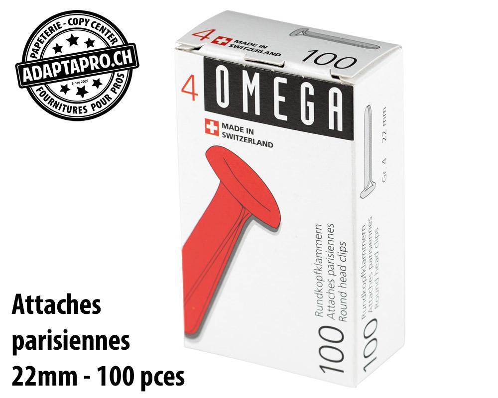 Omega - OMG-1340204.92 - Attaches parisiennes OMEGA - aluminium - 22mm - 100 pièces