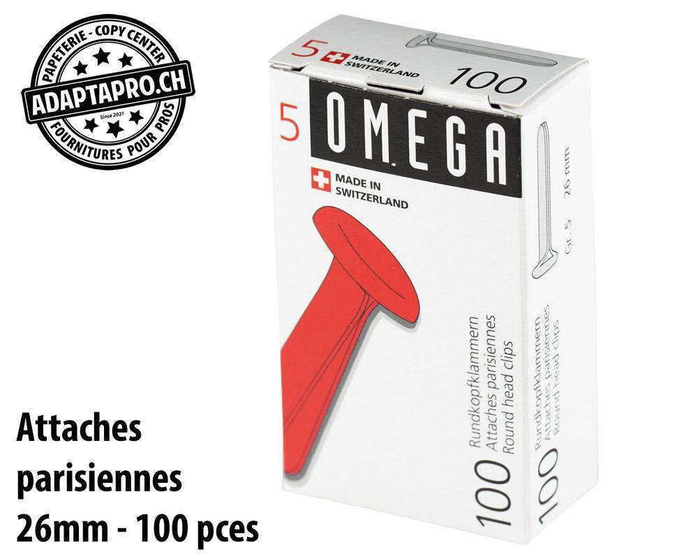 Omega - OMG-1340205.92 - Attaches parisiennes OMEGA - aluminium - 26mm - 100 pièces