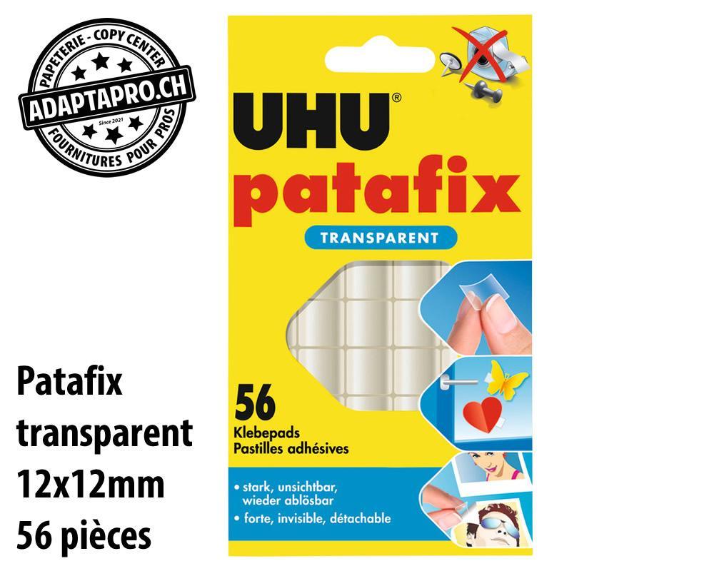 UHU - UHU-48815 - Pastilles adhésives UHU patafix transparent - 12x12mm - 56 pièces