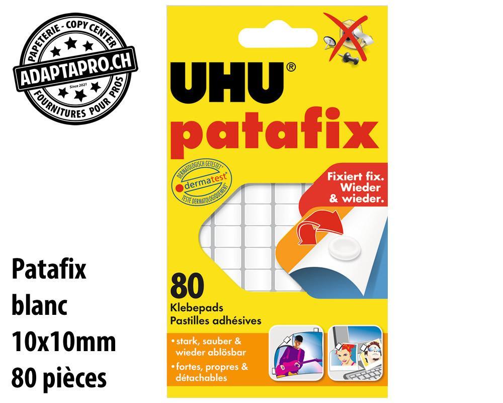 UHU - UHU-9306531 - Pastilles adhésives UHU patafix blanc - 10x10mm - 80 pièces