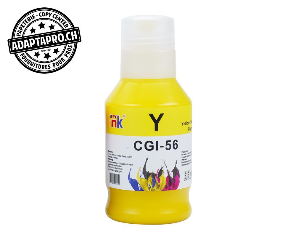 StarInk - SI-BTL-GI-56Y - Bouteille d'encre Compatible Canon GI-56 Y - 140ml - Jaune