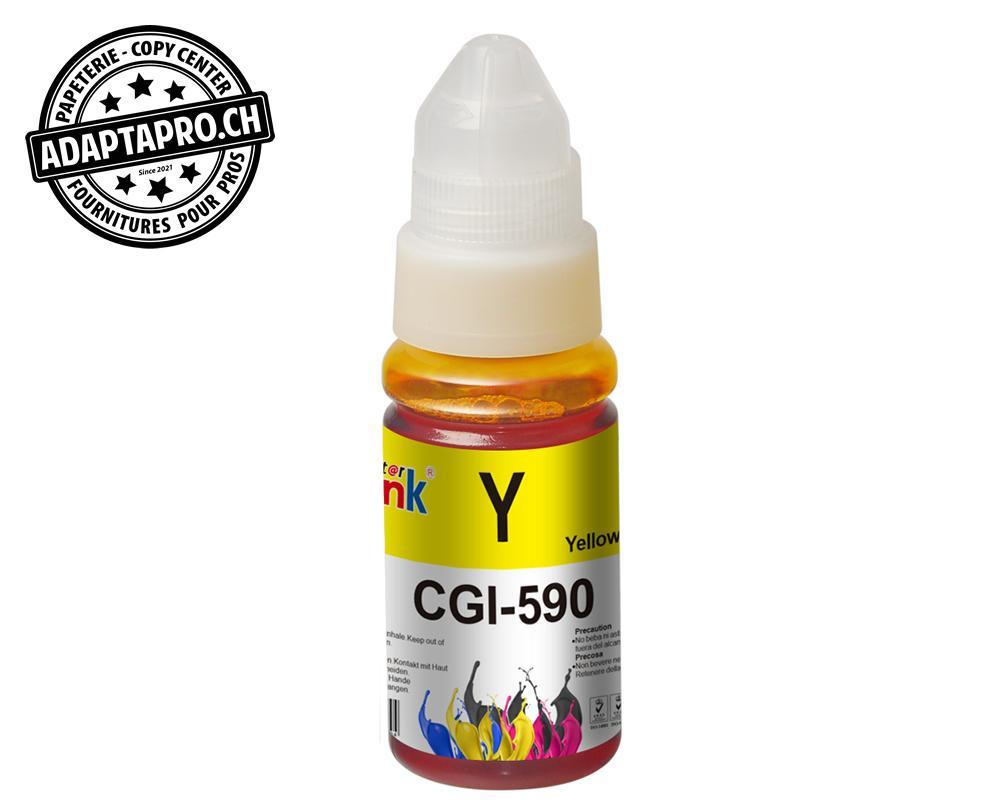 StarInk - SI-BTL-GI-590Y - Bouteille d'encre Compatible Canon GI-590 Y - 70ml - Jaune