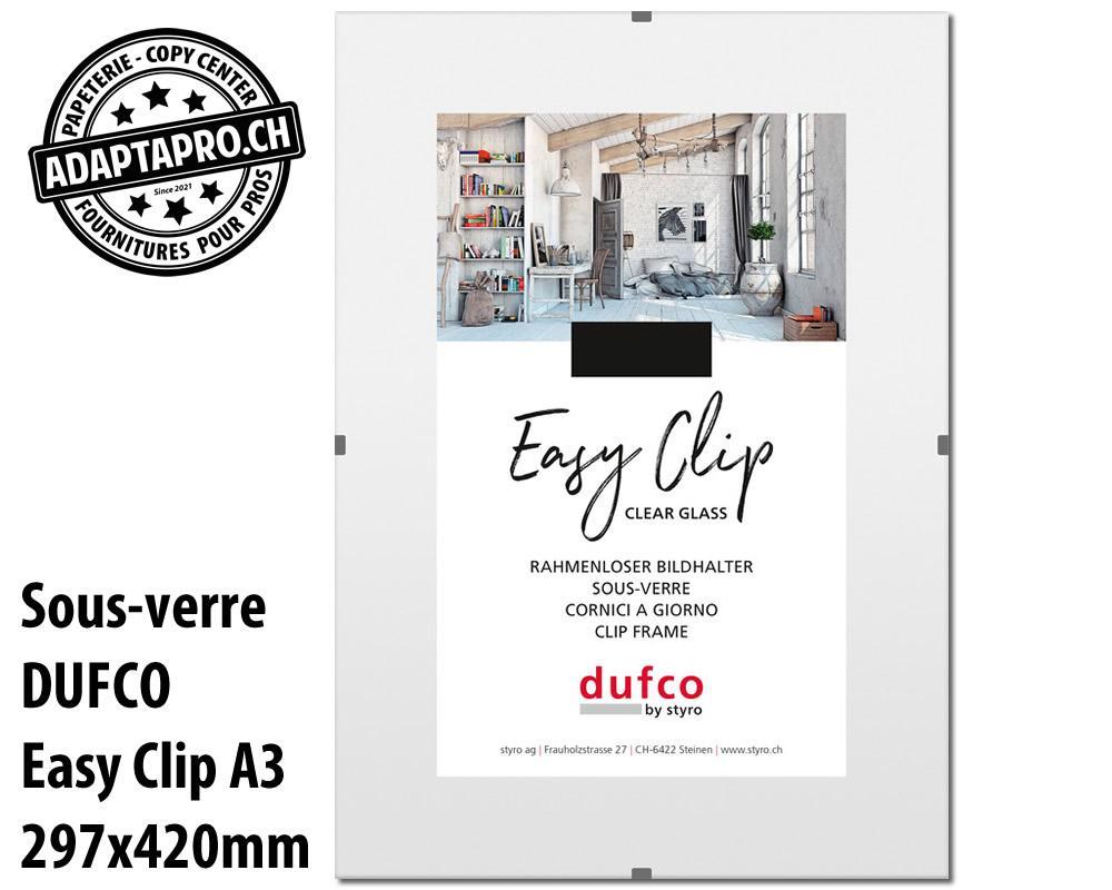 Dufco - DUF-1420.40506 - Sous-verre interchangeable DUFCO Easy Clip - A3 - 297x420mm