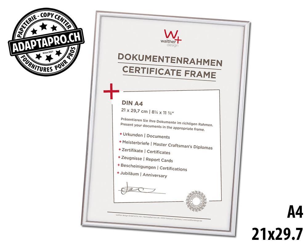 Walther - WAL-KV130S - Cadre interchangeable WALTHER New Lifestyle - A4 - 210x297mm - argent