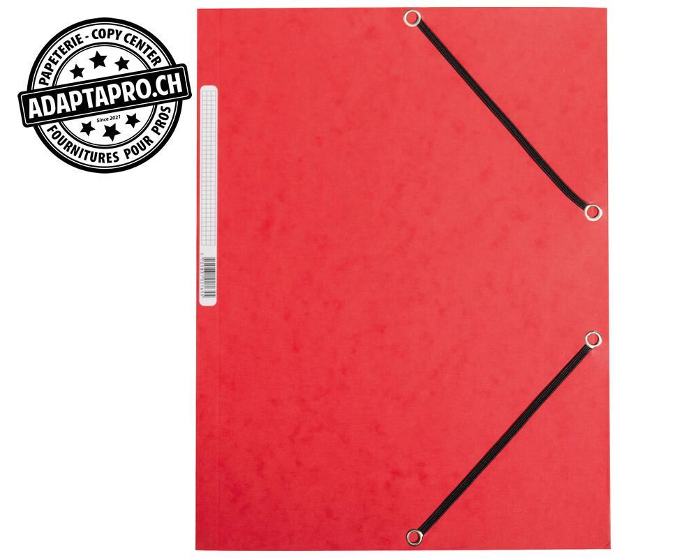Q-Connect - KF02165 - Chemise à élastique Q-CONNECT en carton - rouge - A4 capacité 30mm
