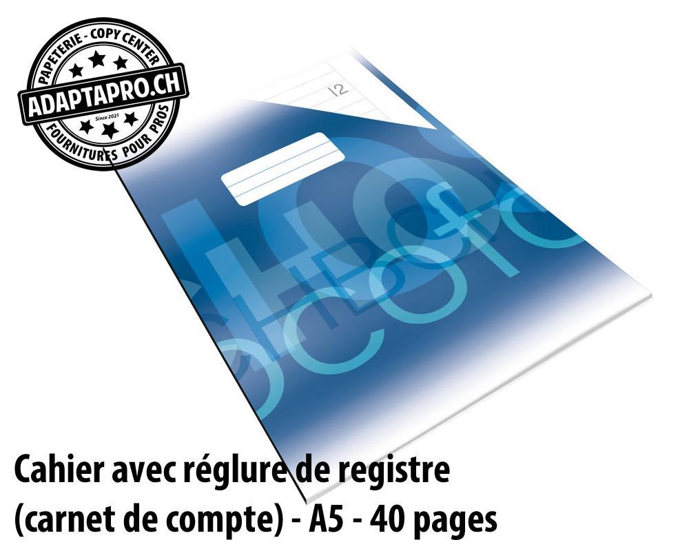 Blauer Engel - BLNG-10184 - Cahier avec réglure de registre (carnet de compte) - A5 - 40 pages