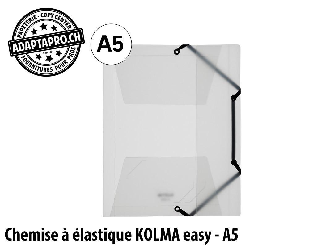 Kolma - KOL-11.070.00 - Chemise à élastique KOLMA easy - A5 - avec encoches / carte de visite