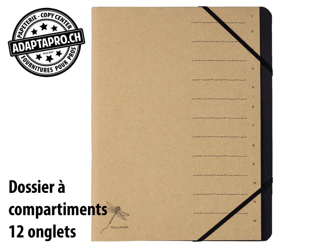Pagna - PAG-40061-11 - Dossier à compartiments PAGNA Pur - 12 onglets - nature