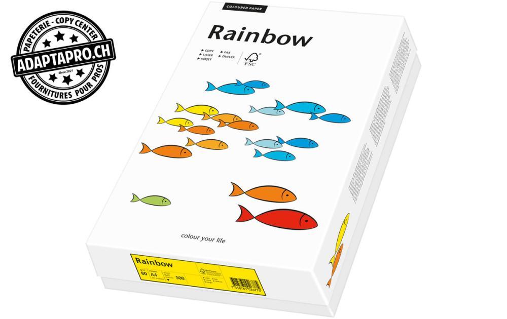 Rainbow - RBW-88042388 - Papier à copier couleur RAINBOW - A4 80g - jaune intense - 500 feuilles