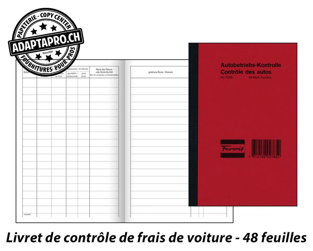 Favorit - FAV-5208 - Contrôle frais de voiture FAVORIT - DE/FR - 12x18cm - 48 feuilles