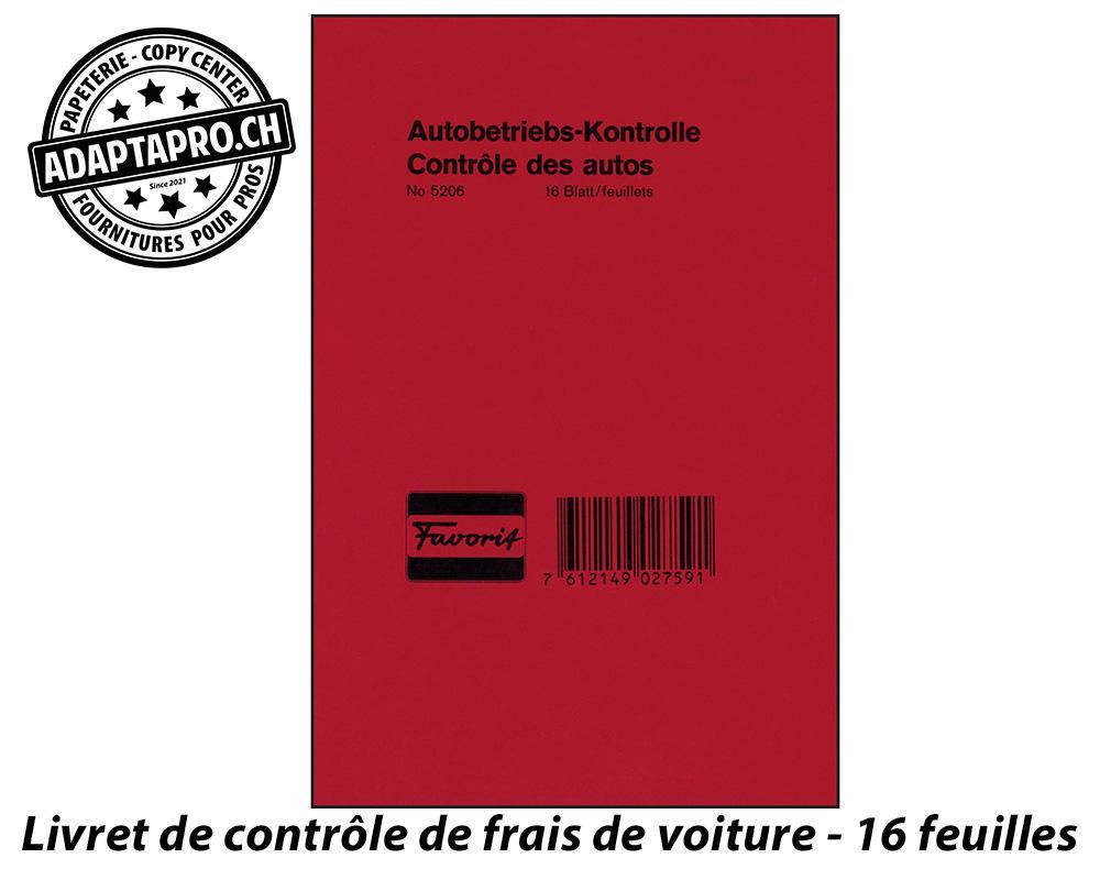 Favorit - FAV-5206 - Contrôle frais de voiture FAVORIT - DE/FR - 12x18cm - 16 feuilles