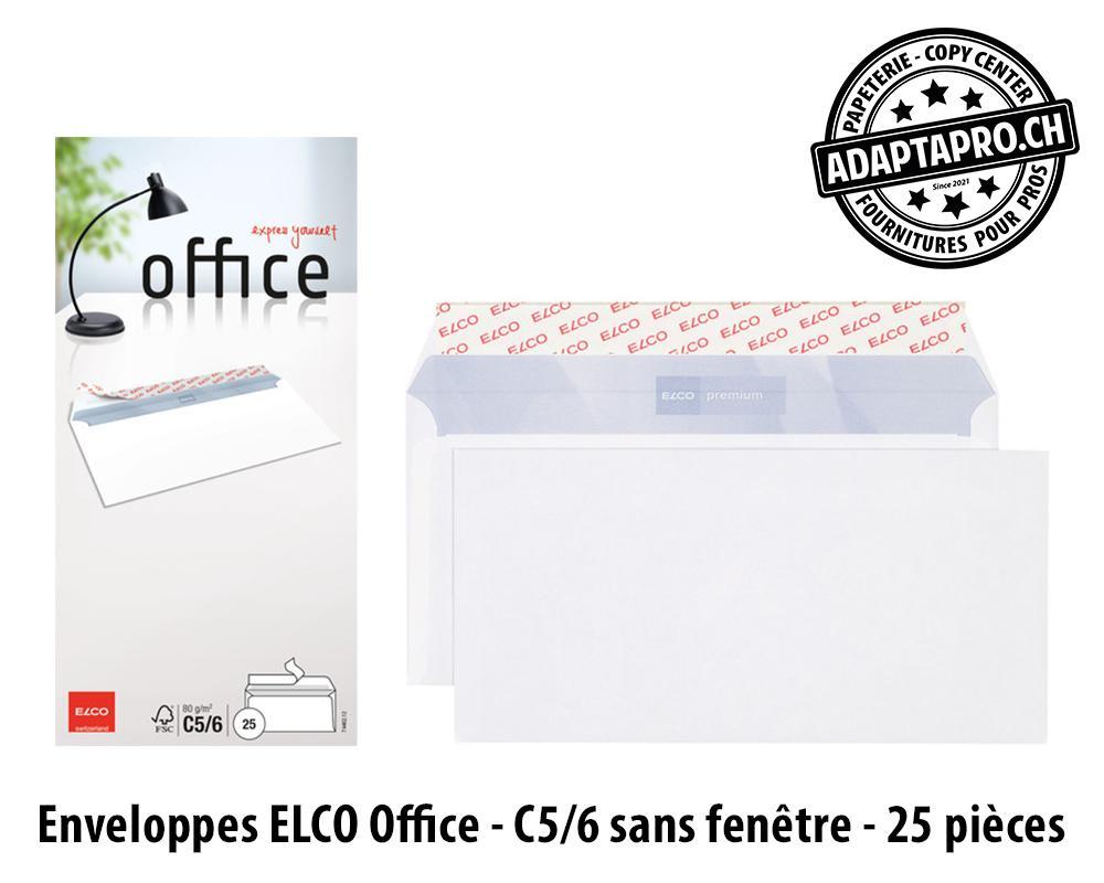 Elco - ELC-74462.12 - Enveloppes ELCO Office - petit emballage - C5/6 sans fenêtre - 25 pièces