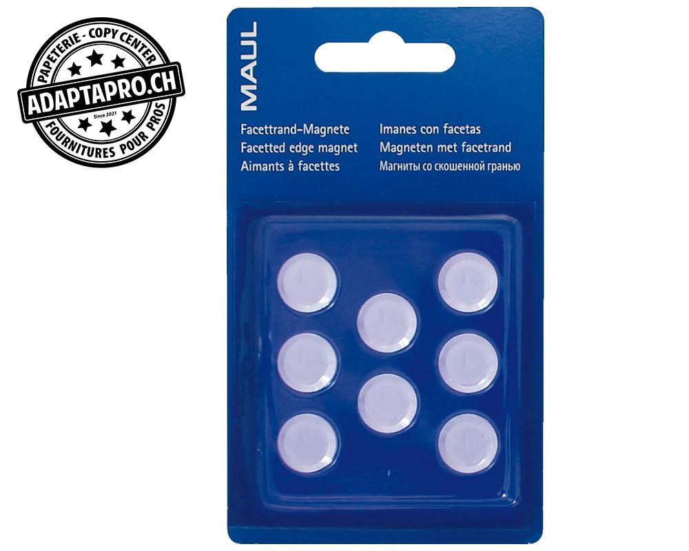 Maul - MAUL-6175202 - Aimants MAUL pro - dia 15mm - blancs - 8 pces
