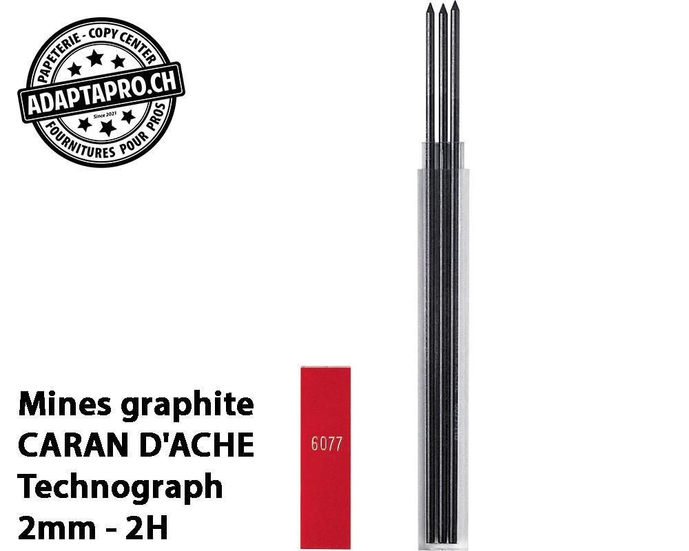 Caran d'Ache - CDA-6077.462 - Mines graphite CARAN D'ACHE Technograph - 2mm - 2H - 3 pièces