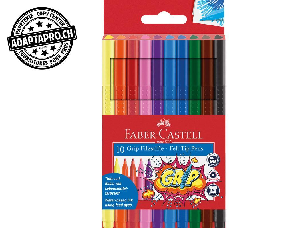 Faber-Castell - FBC-155310 - Feutres de coloriage FABER-CASTELL Grip Colour - 10 couleurs