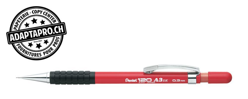 Pentel - PEN-A313-B - Portemine PENTEL 120 A3 DX - 0.3mm - rouge