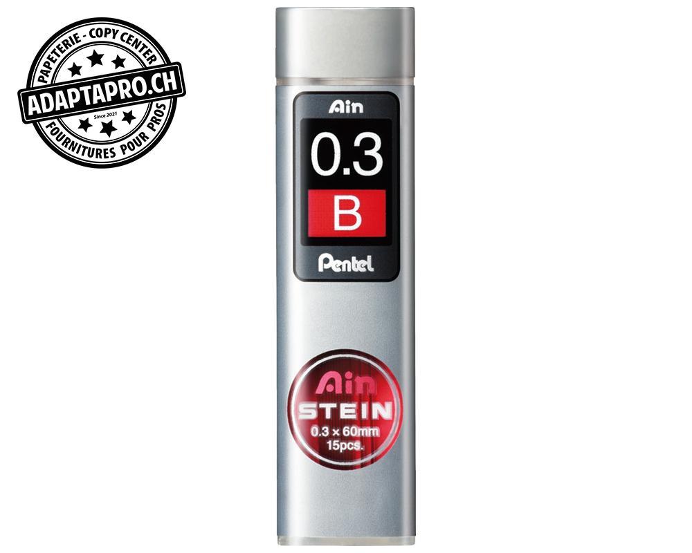 Pentel - PEN-C273-B - Mines graphite PENTEL AinStein - 0.3mm - B - 15 pièces