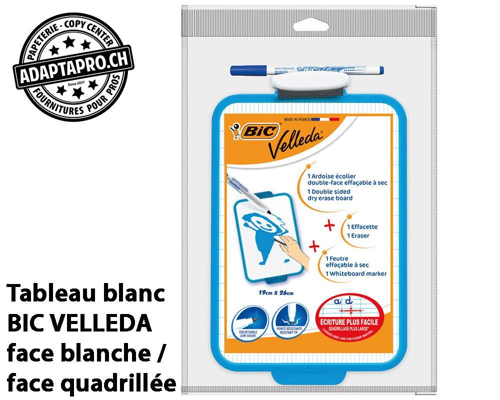 BIC - BIC-841360 - Tableau blanc BIC VELLEDA - bleu - face blanche / face quadrillée
