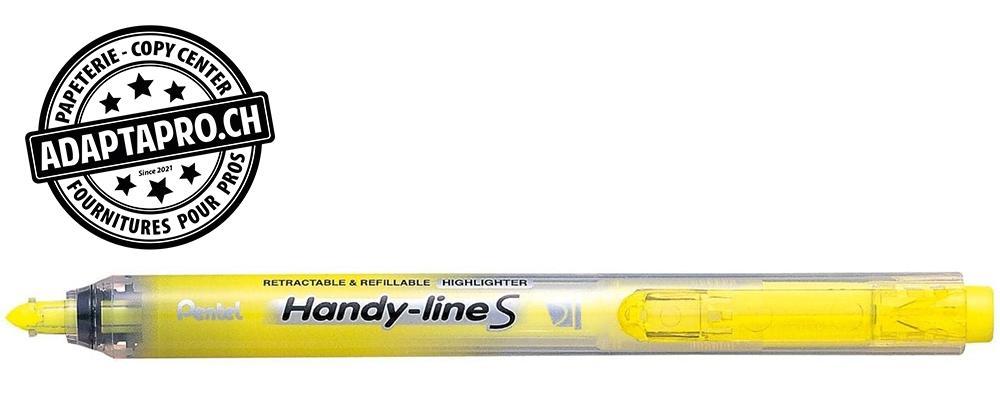 Pentel - PEN-SXS15-GO - Surligneur PENTEL Handy-Line S - rétractable - Jaune fluo