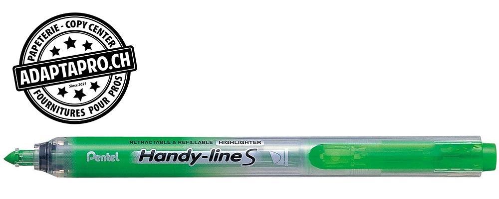 Pentel - PEN-SXS15-KO - Surligneur PENTEL Handy-Line S - rétractable - Vert fluo