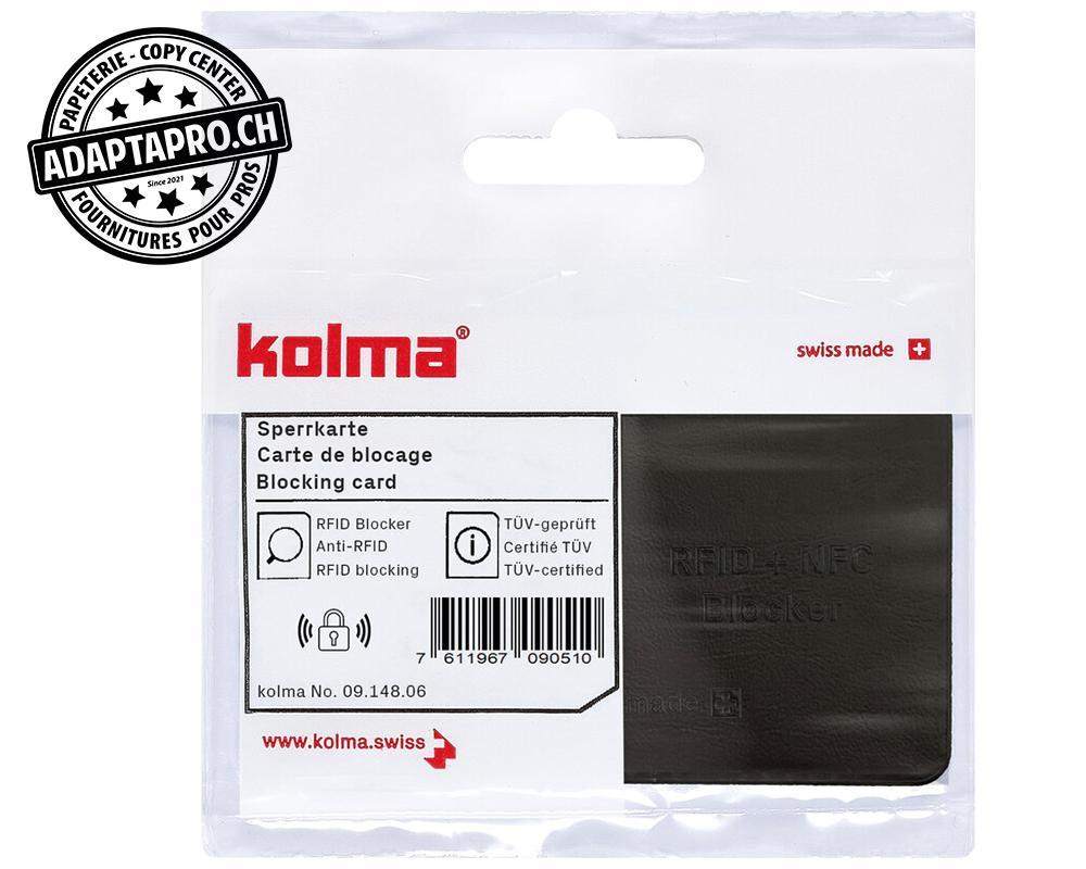 Kolma - KOL-09.148.06 - Carte de blocage KOLMA ExtraSolid RFID - 86x54mm - noir