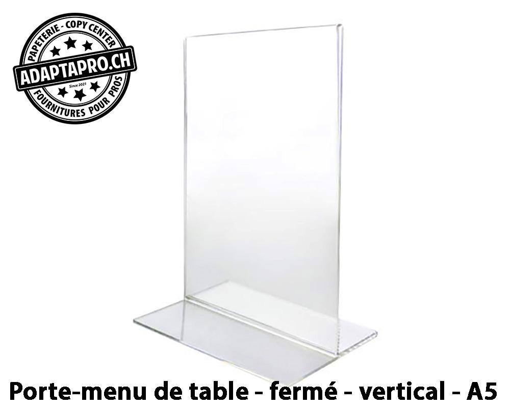 AdaptaPro - APD-3002 - Porte-menu de table - fermé - vertical - A5