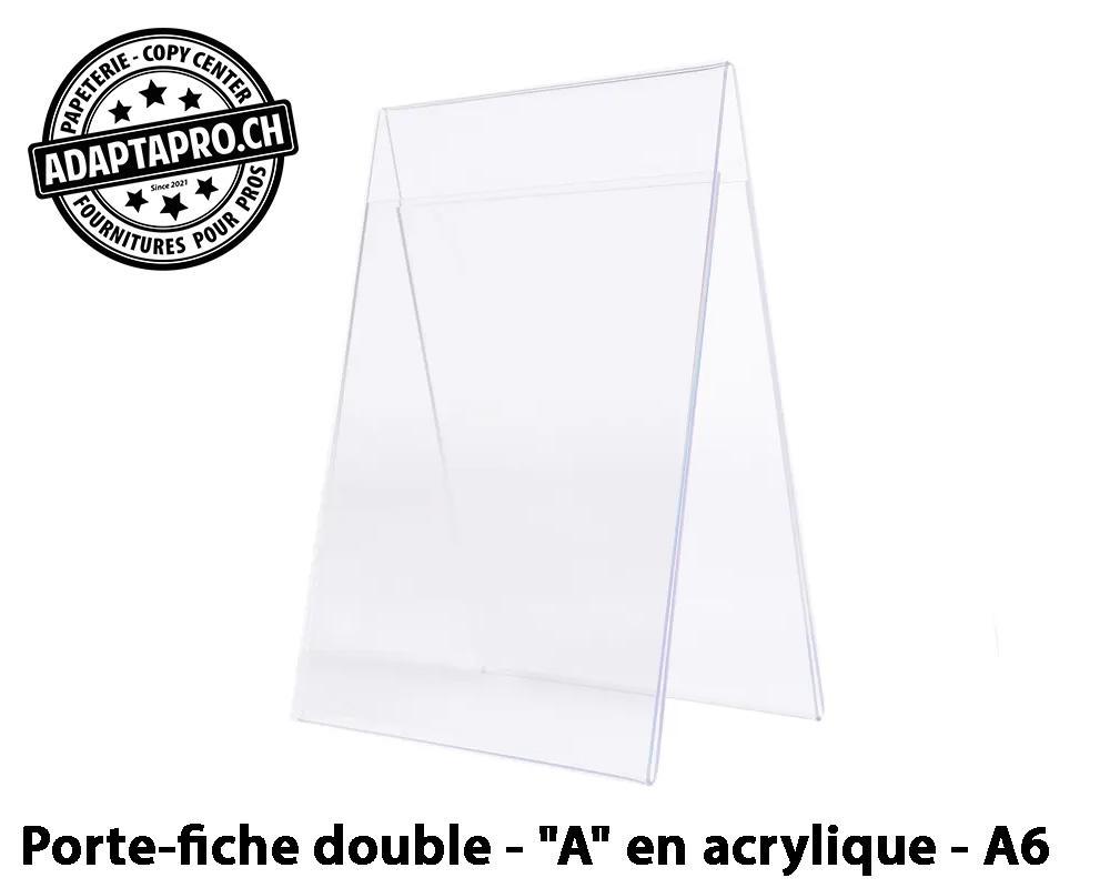 AdaptaPro - APD-3031P - Display - Porte-fiche double - "A" en acrylique - A6