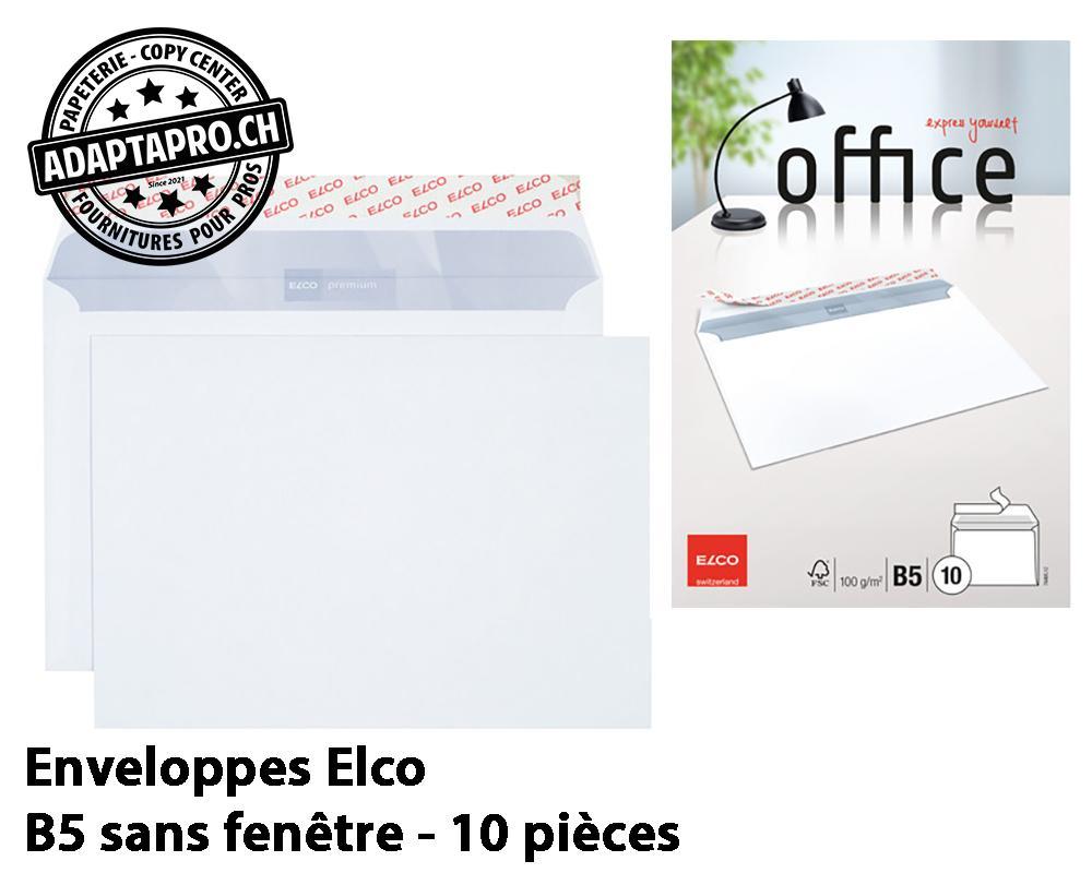 Elco - ELC-74495.12 - Enveloppes ELCO Office - petit emballage - B5 sans fenêtre - 10 pièces