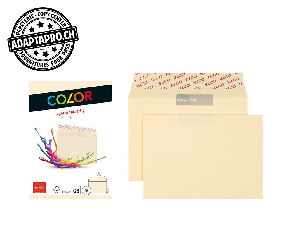 Elco - ELC-74634.41 - Enveloppes ELCO Color - petit emballage - C6 - Chamois Clair
