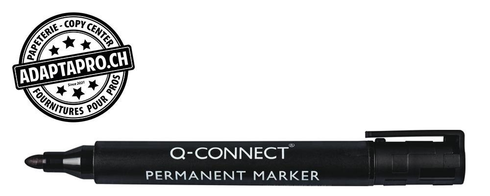 Q-Connect - KF26045 - Marqueur permanent Q-CONNECT pointe ogive - 2-3mm - noir