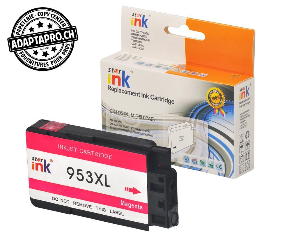 StarInk - SI-H953XL-M - Cartouche d'encre compatible - HP 953XL M, F6U17AE - Magenta (27ml / 1'728 feuilles)