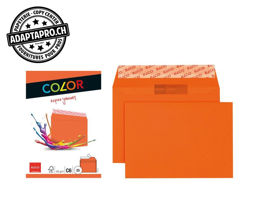 Elco - ELC-74634.82 - Enveloppes ELCO Office - petit emballage - C6 - orange intense - 25 pièces