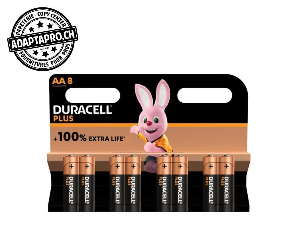 Duracell - DCL-LR6/MN1500-8 - Piles alcalines DURACELL Plus - Mignon LR6 - 1.5V AA - 8 pces