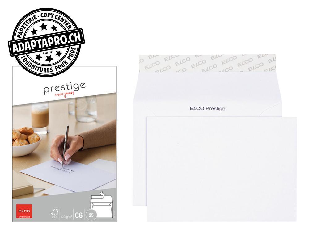 Elco - ELC-73118.12 - Enveloppes haut de gamme ELCO Prestige - C6 fermeture adhésive - 25 pièces