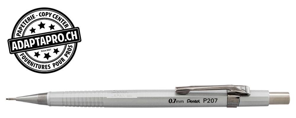 Pentel - PEN-P207MZX - Portemine PENTEL Sharp P200 - 0.7mm - argent