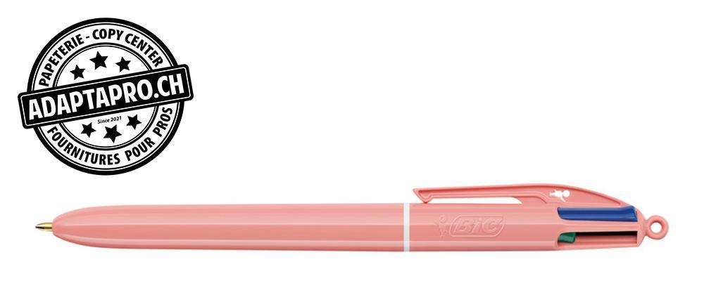 BIC - BIC-303302-PK - Stylo bille quatre couleurs BIC 4 Colours - Mineral Tones - Rose
