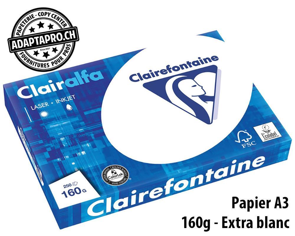 Clairefontaine - CLF-2619C - Papier universel CLAIREFONTAINE Clairalfa - A3 160g - 250 flles