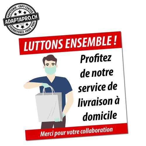 Autocollant enlevable - 30x30cm - Livraisons marchandises