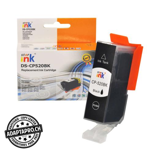 Cartouche d'encre compatible - Canon PGI-520 BK - Noir (20.5ml / 656 feuilles)