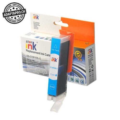Cartouche d'encre compatible - Canon CLI-581XXL C - Cyan (12.5ml / 800 feuilles)