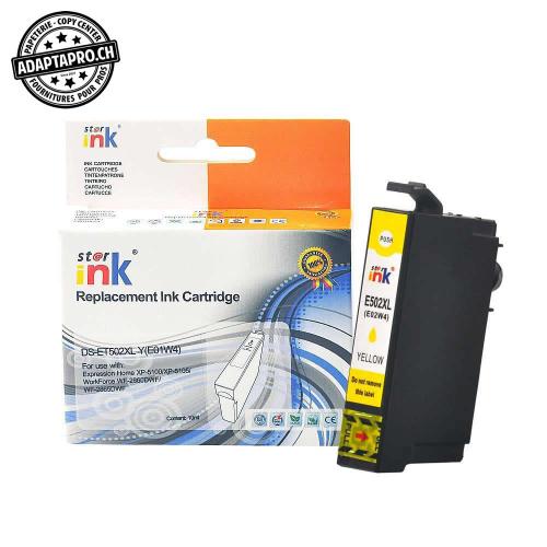 Cartouche d'encre compatible - Epson 502XL Y - Jaune (10ml / 640 feuilles)