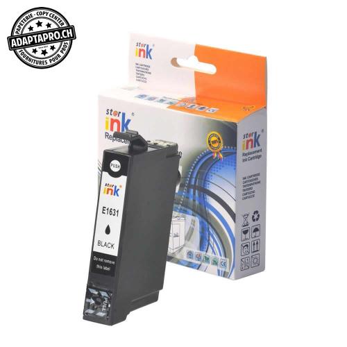 Cartouche d'encre compatible - Epson T1631 BK - Noir (14ml / 448 feuilles)