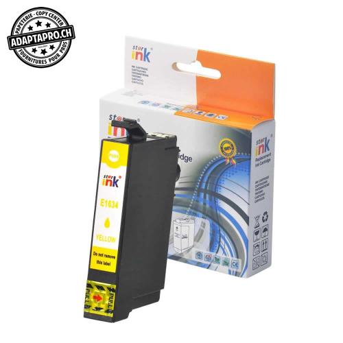 Cartouche d'encre compatible - Epson T1634 Y - Jaune (13.5ml / 864 feuilles)