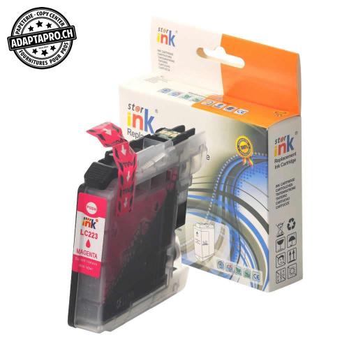 Cartouche d'encre compatible - Brother LC-223 M - Magenta (10ml / 800 feuilles)