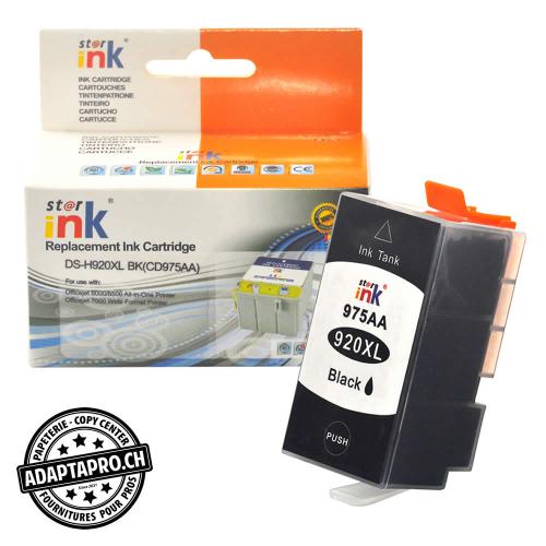 Cartouche d'encre compatible - HP 920XL BK, CD975AA - Noir (50ml / 1'600 feuilles)