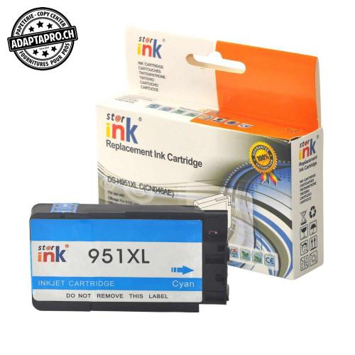 Cartouche d'encre compatible - HP 951XL C, CN046A - Cyan (27ml / 1'728 feuilles)