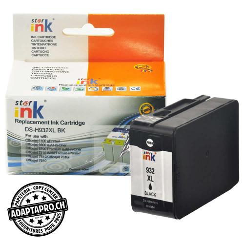Cartouche d'encre compatible - HP 932XL BK - Noir (50ml / 1'600 feuilles)